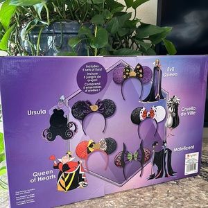 Disney 100 anniversary villains mickey ears maleficent Ursula Cruell Halloween